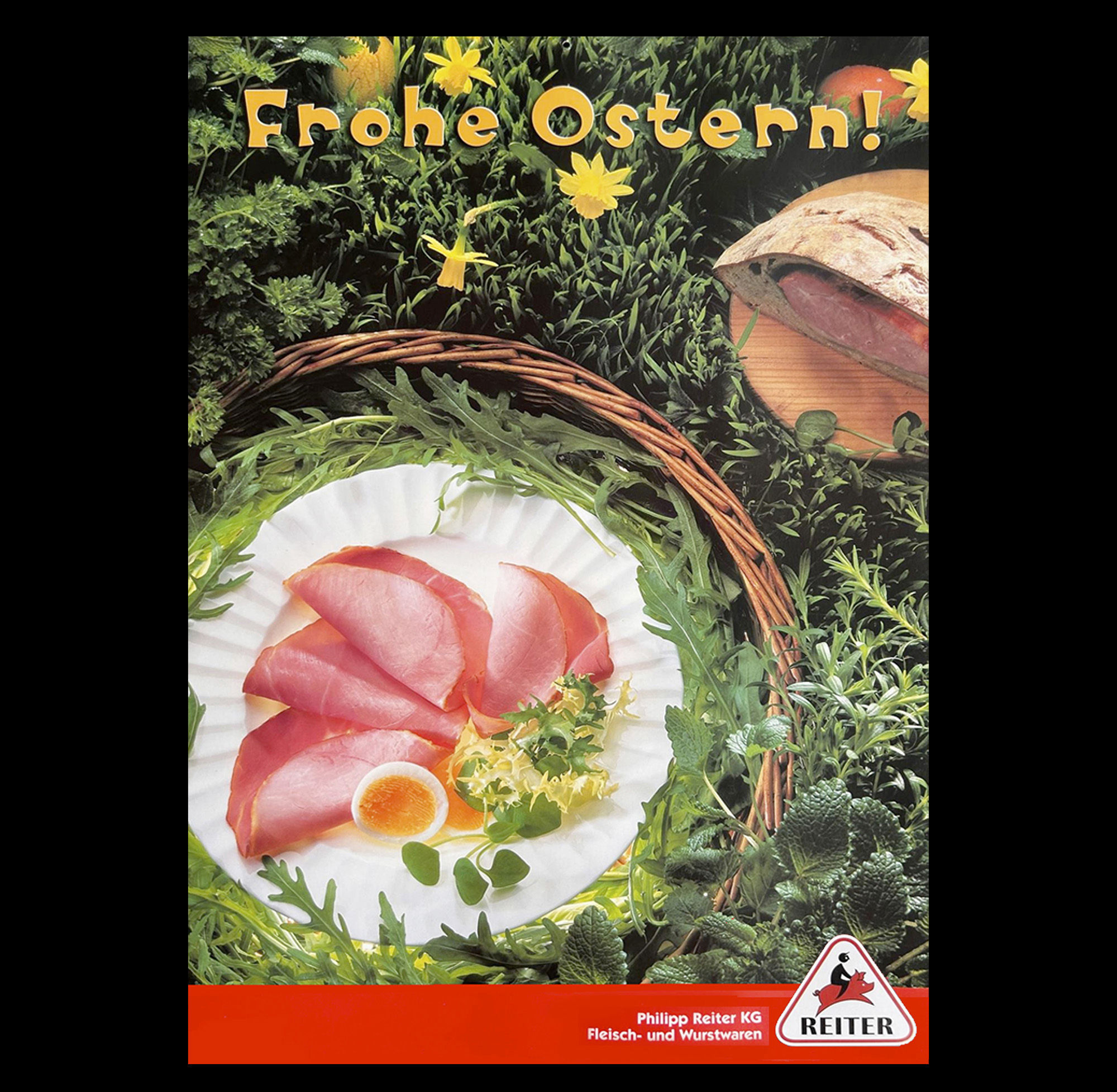 Prospekte, Plakate und Anzeigen für die Metzgerei Reiter