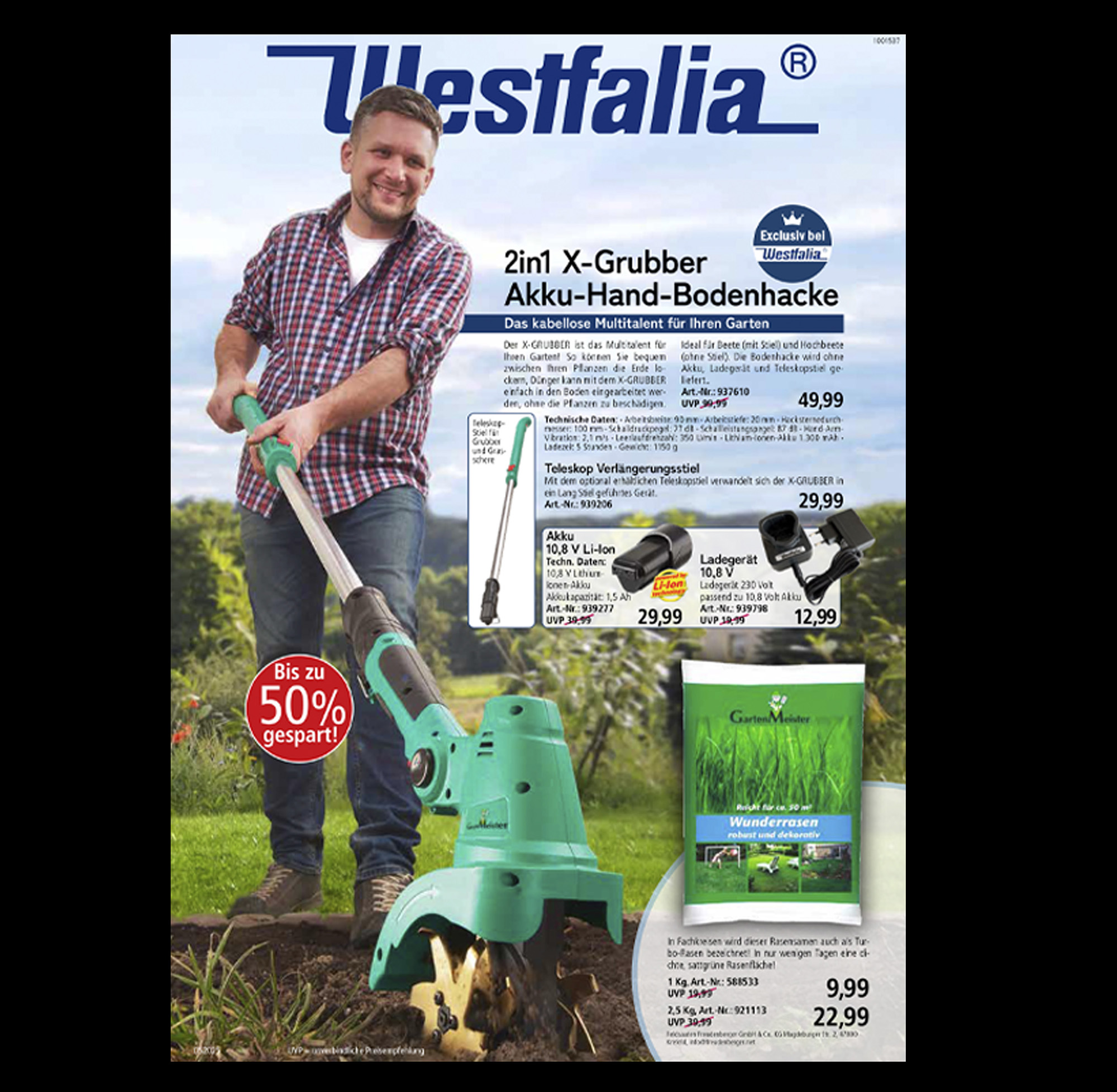 Westfalia Prospekttitel und Innenseiten